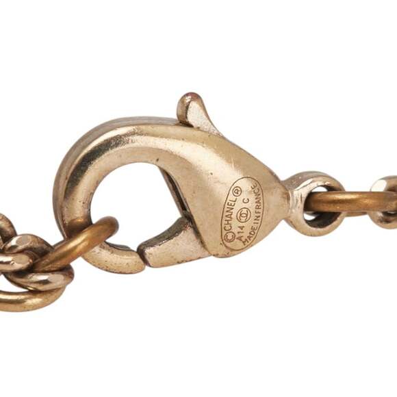 CHANEL Gold Pearl Necklace